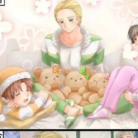 chat with ai character: Hetalia sleepover