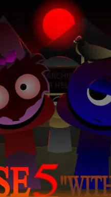 ai character: Sprunki phase 5 wm background