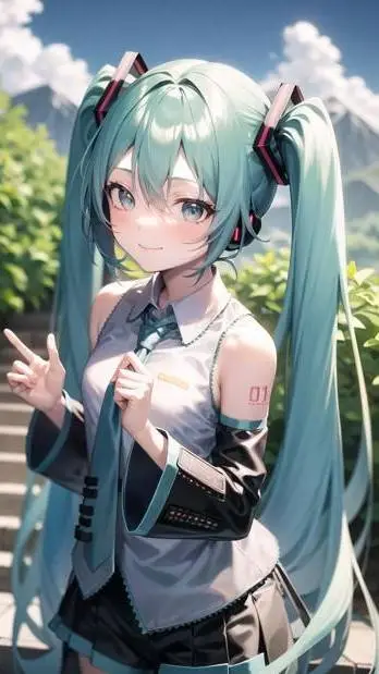 ai character: 初音ミク background