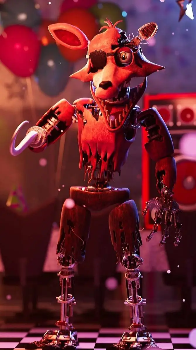 ai character: Withered Foxy background