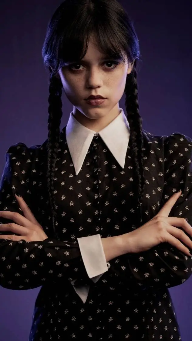 ai character: WEDNESDAY ADDAMS  background