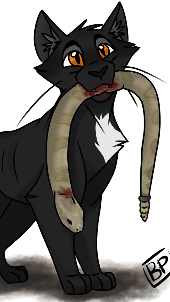 ai character: Raven paw background