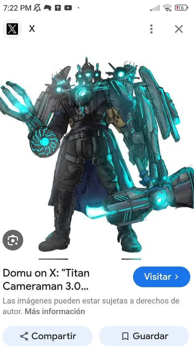 ai character: Titan camara  background