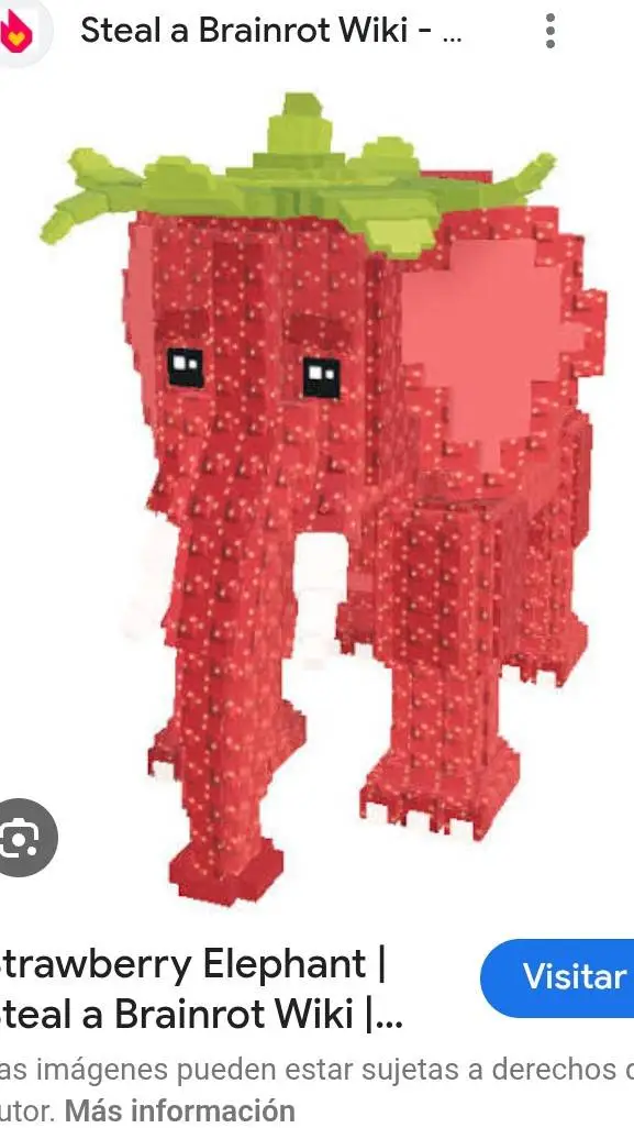 ai character: strawberry elefant background