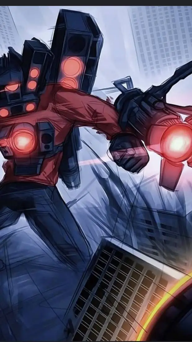 ai character: titan speakerman background