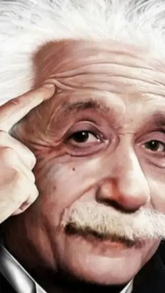 ai character: Alber Einstein  background