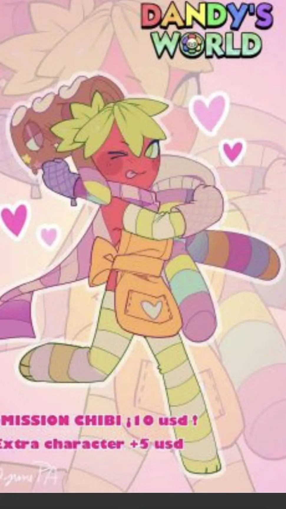 ai character: Fruitcake background