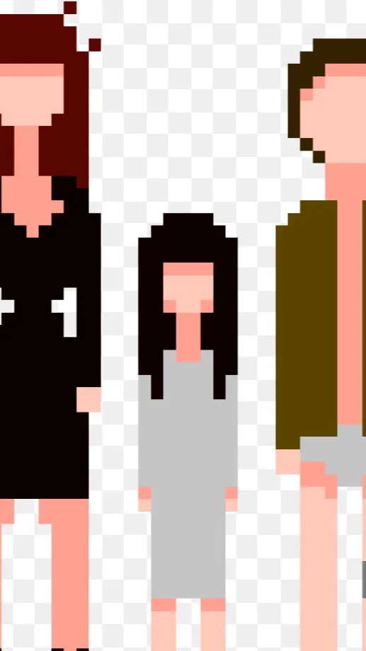 ai character: Gore in crayon  background