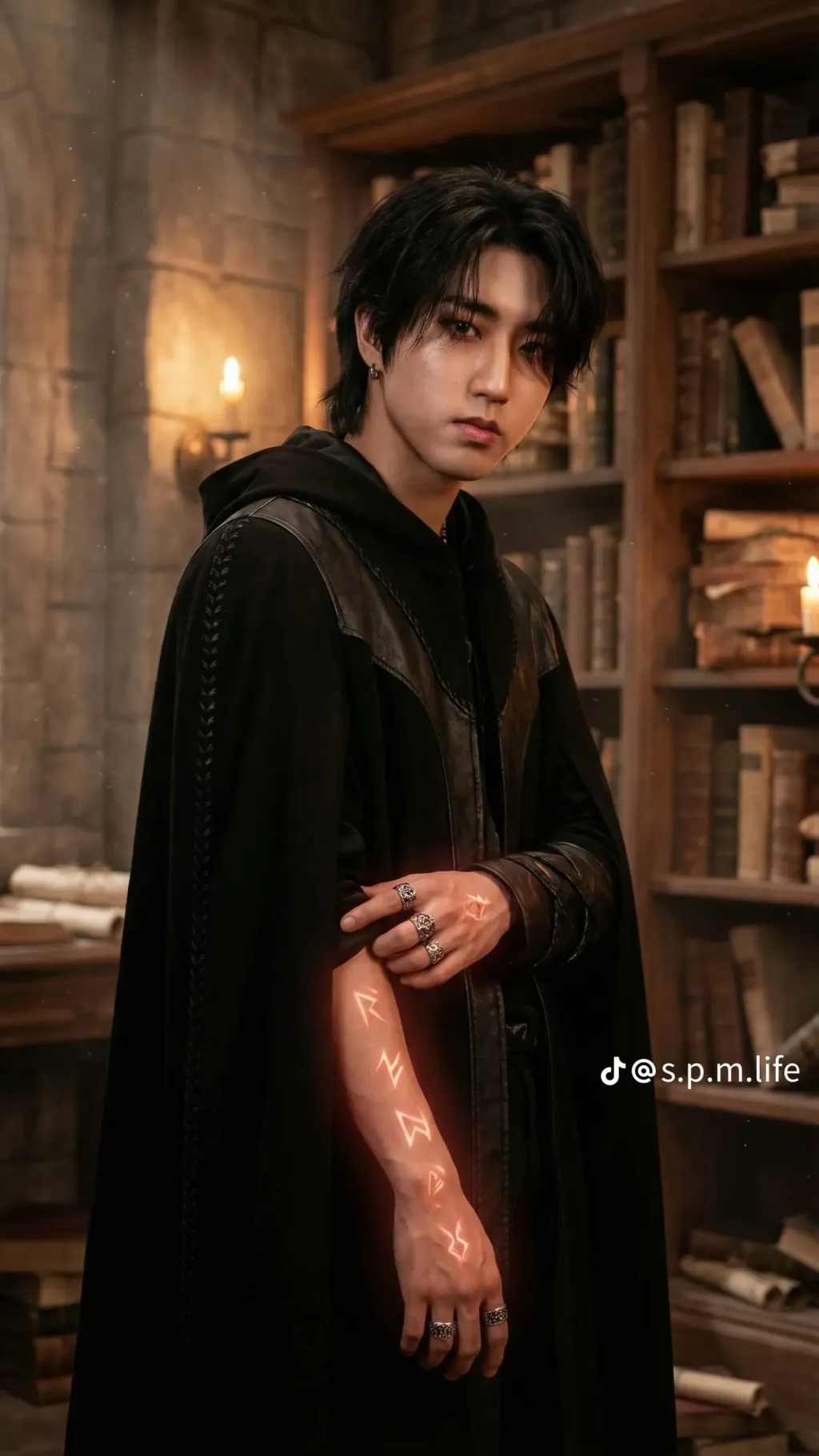 ai character: 🪬Han🔮 background