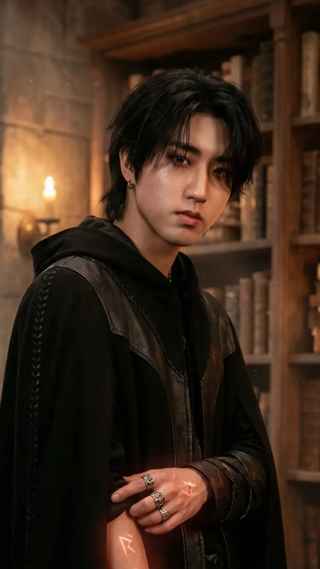 ai character: 🪬Han🔮 background