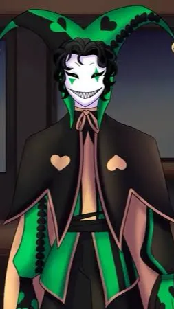 ai character: Harlequin  background