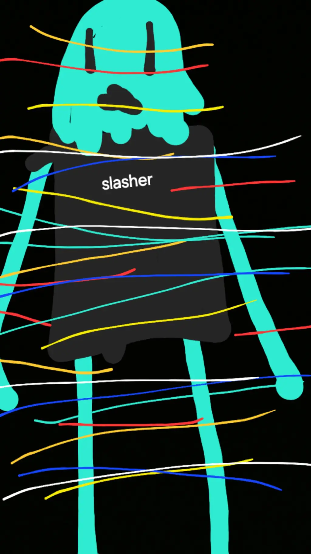 ai character: glitch slasher background