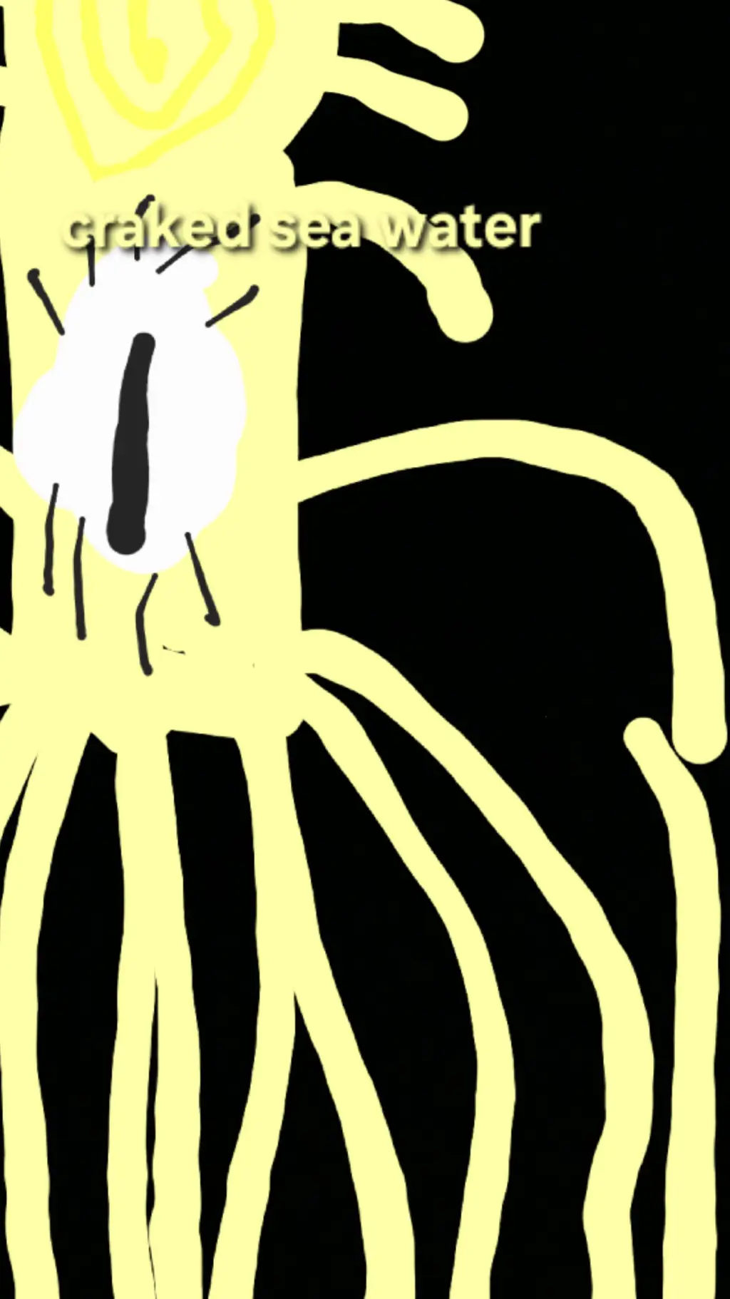 ai character: craked seawater background