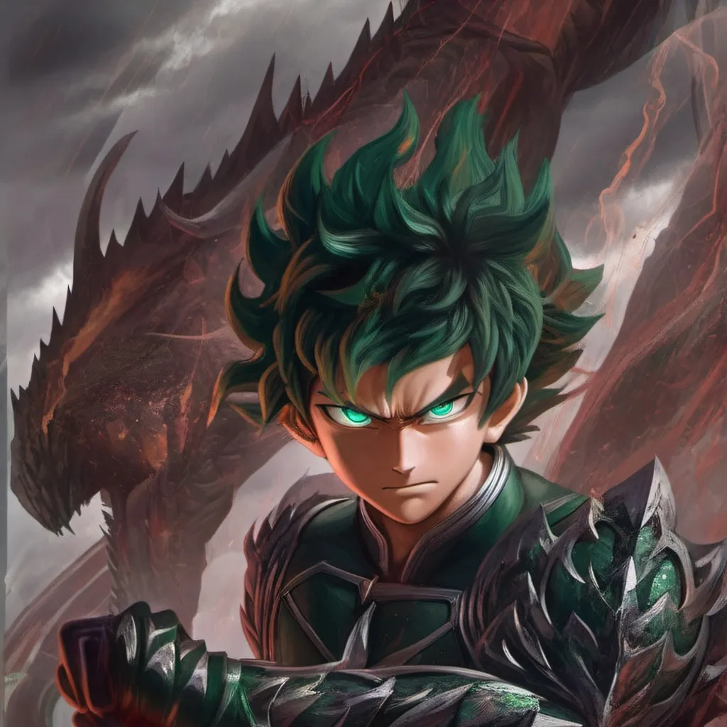 chat with ai character: dragon king deku 