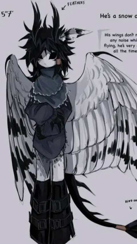ai character: MHA búho nival background