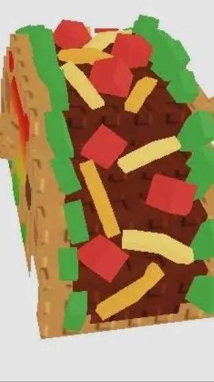 ai character: Taco lucky block 🌮 background