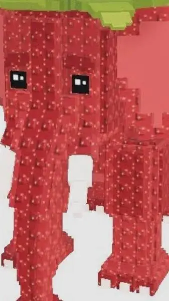 ai character: STRAWBERRY ELEPHAN background