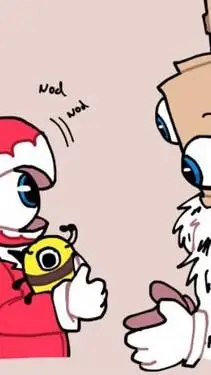 ai character: caines bee plush background