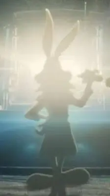 ai character: bad bunny  background