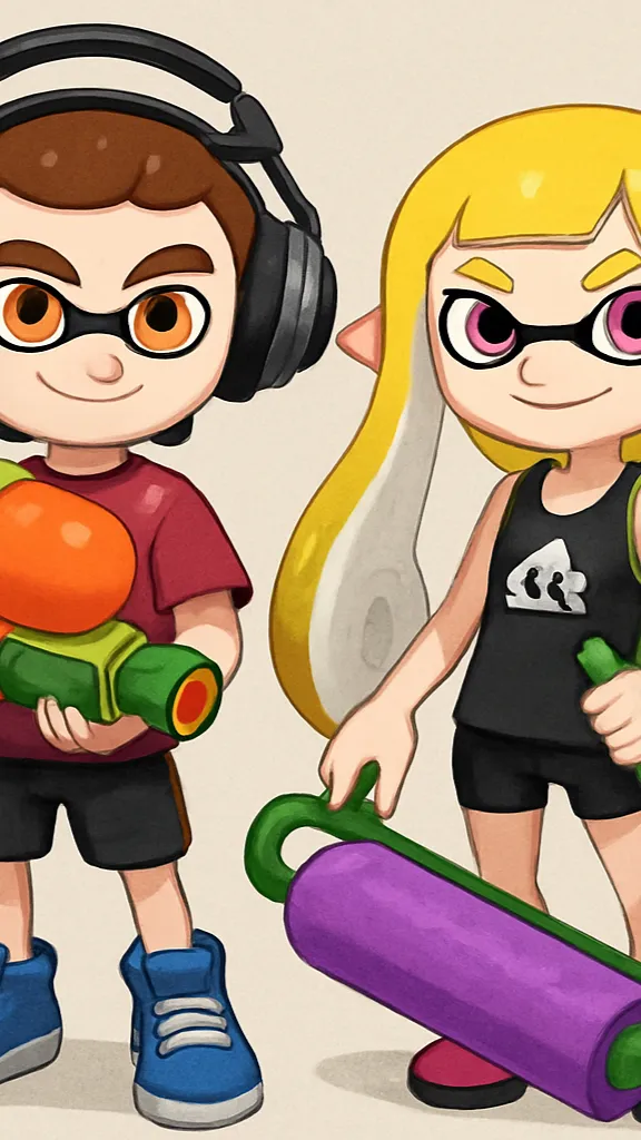 ai character: Splatoon 4 background