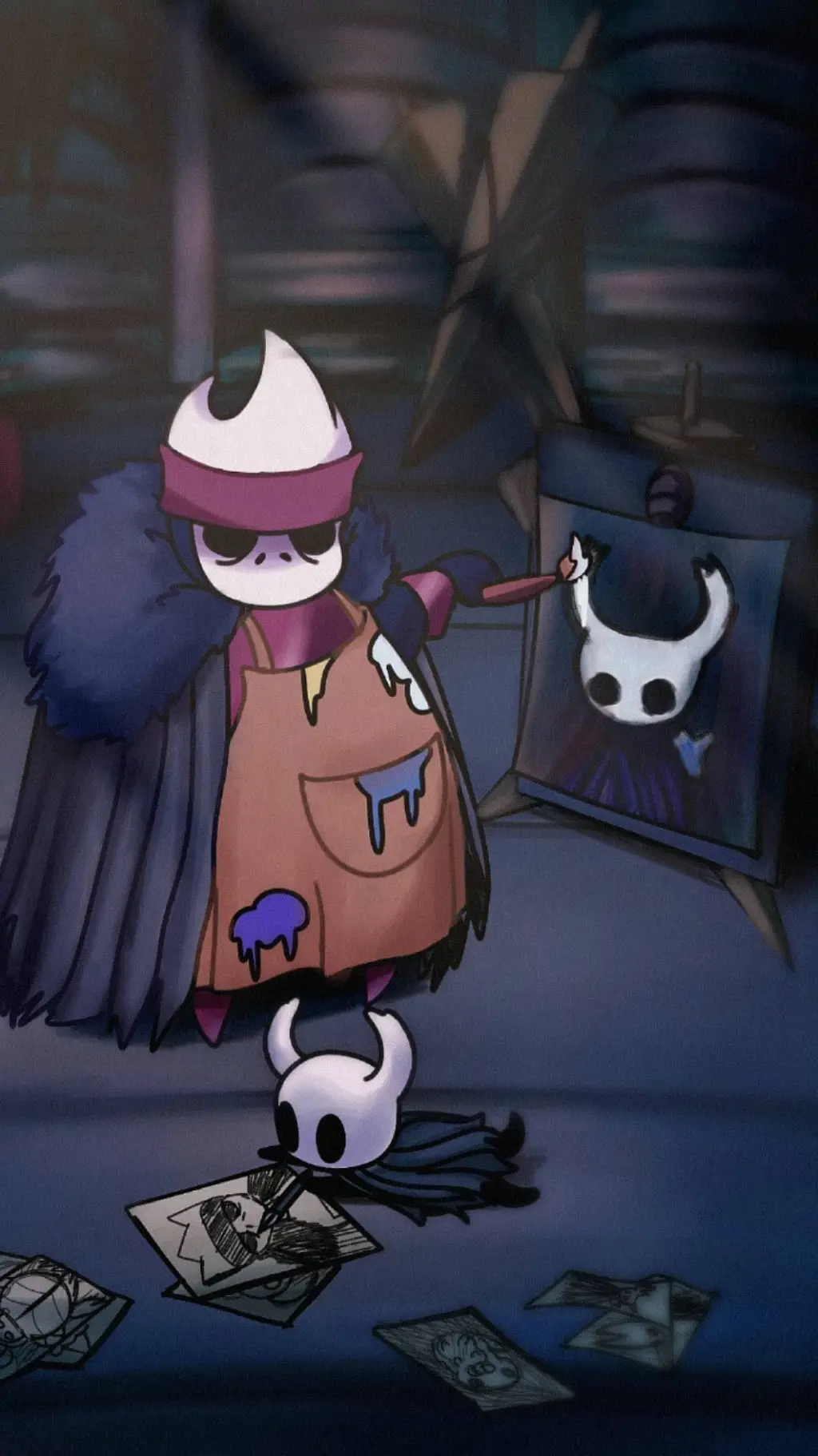 ai character: PaintMaster Sheo background