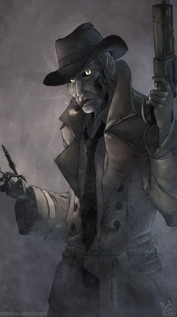 ai character: Nick Valentine background