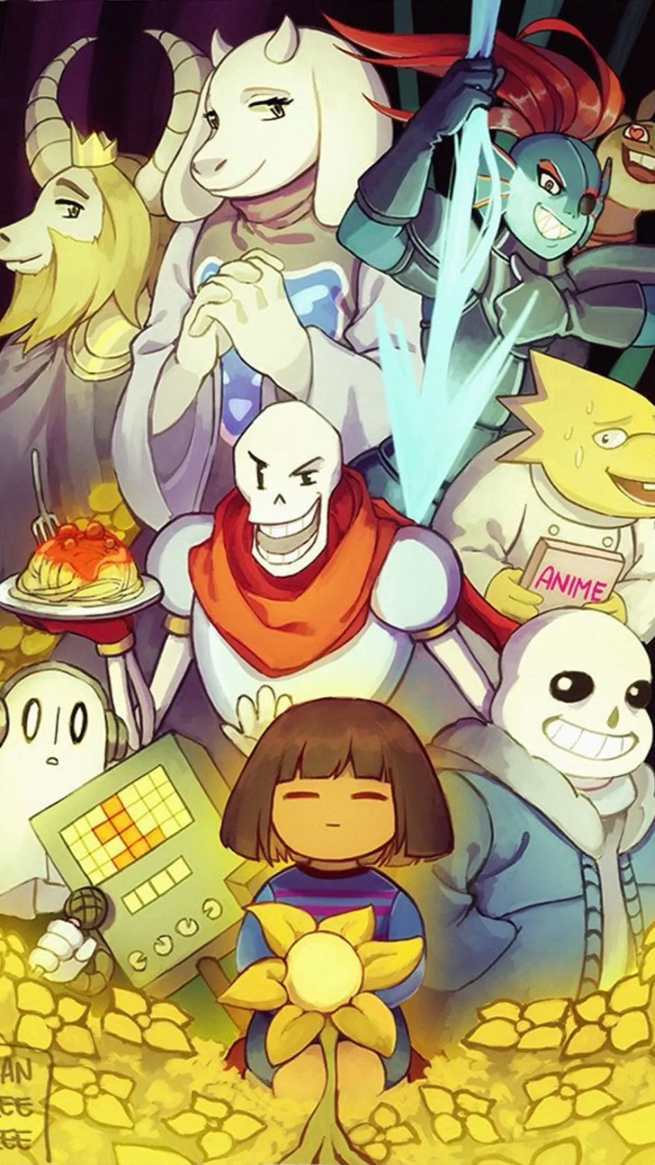 ai character: Undertale background
