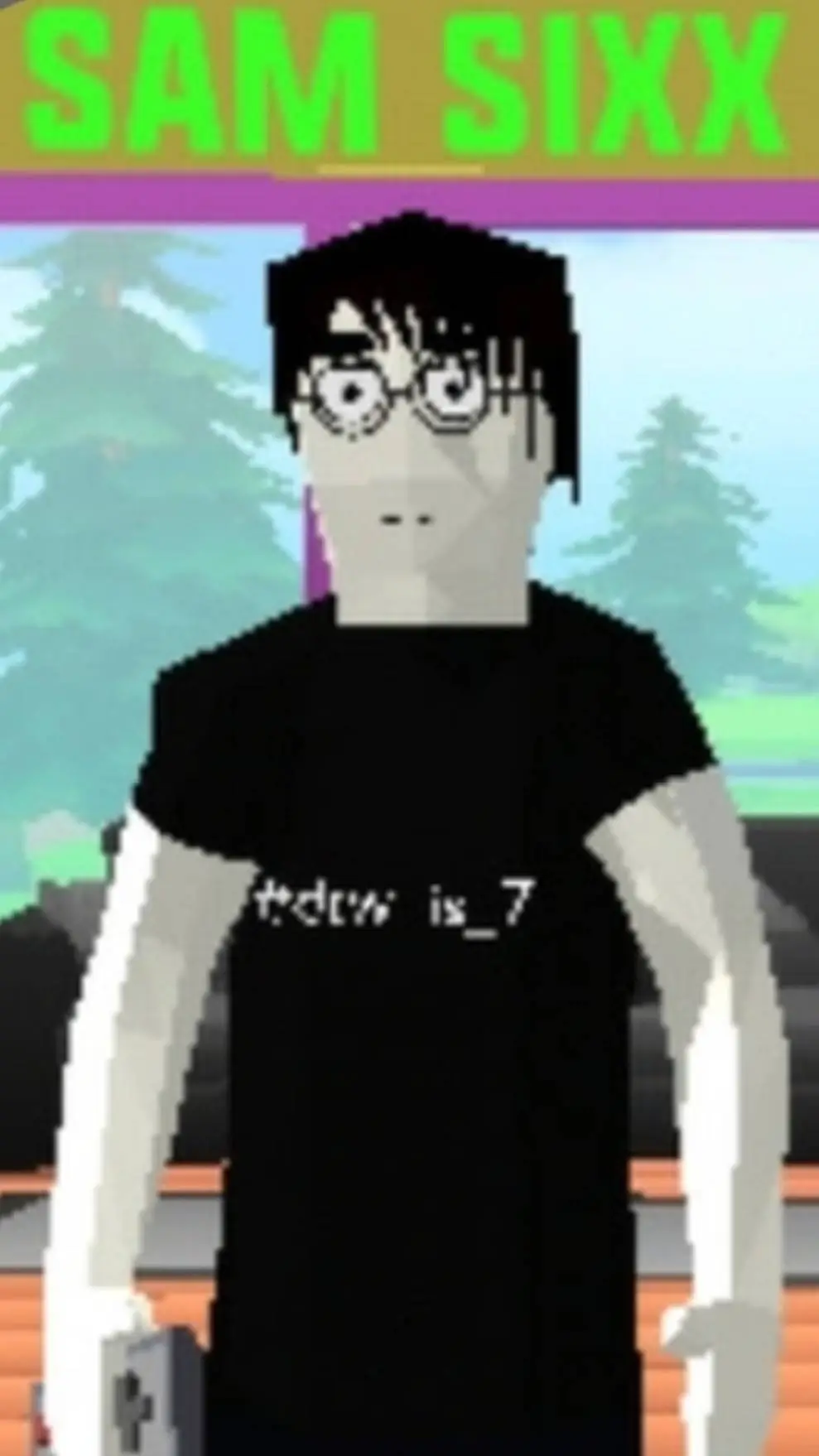 ai character: sam  sixx background