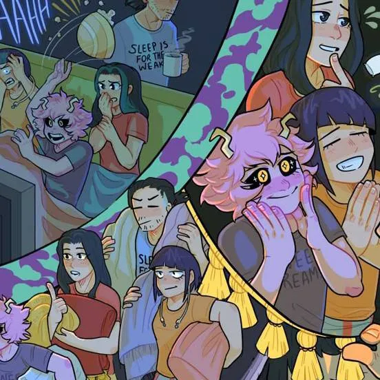 chat with ai character: MHA SLEEPOVER