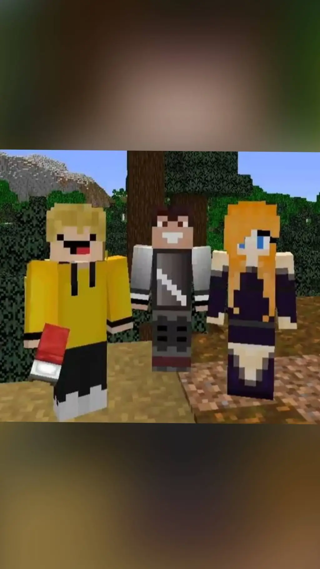 ai character: Minecraft birthday background