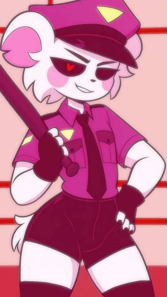 ai character: poley pink background