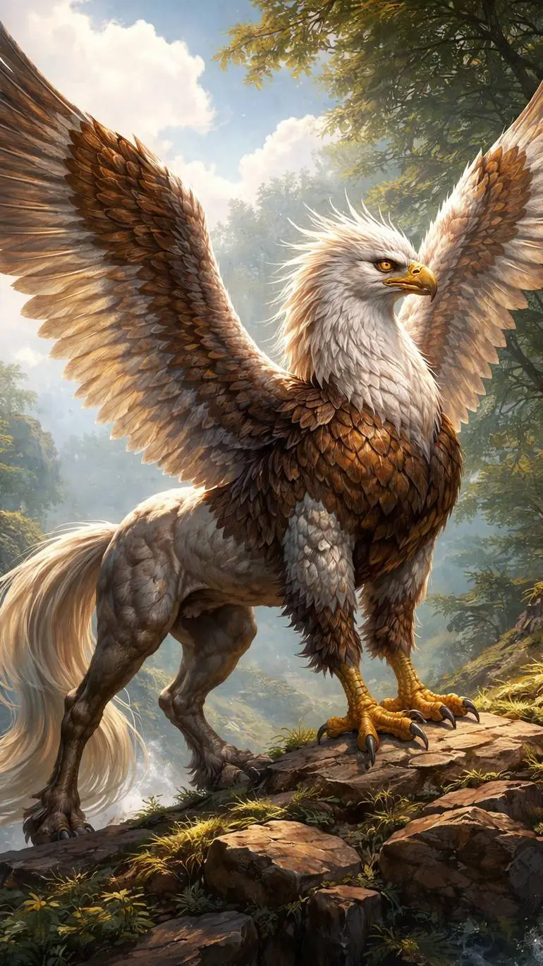 ai character: hippogriffe background
