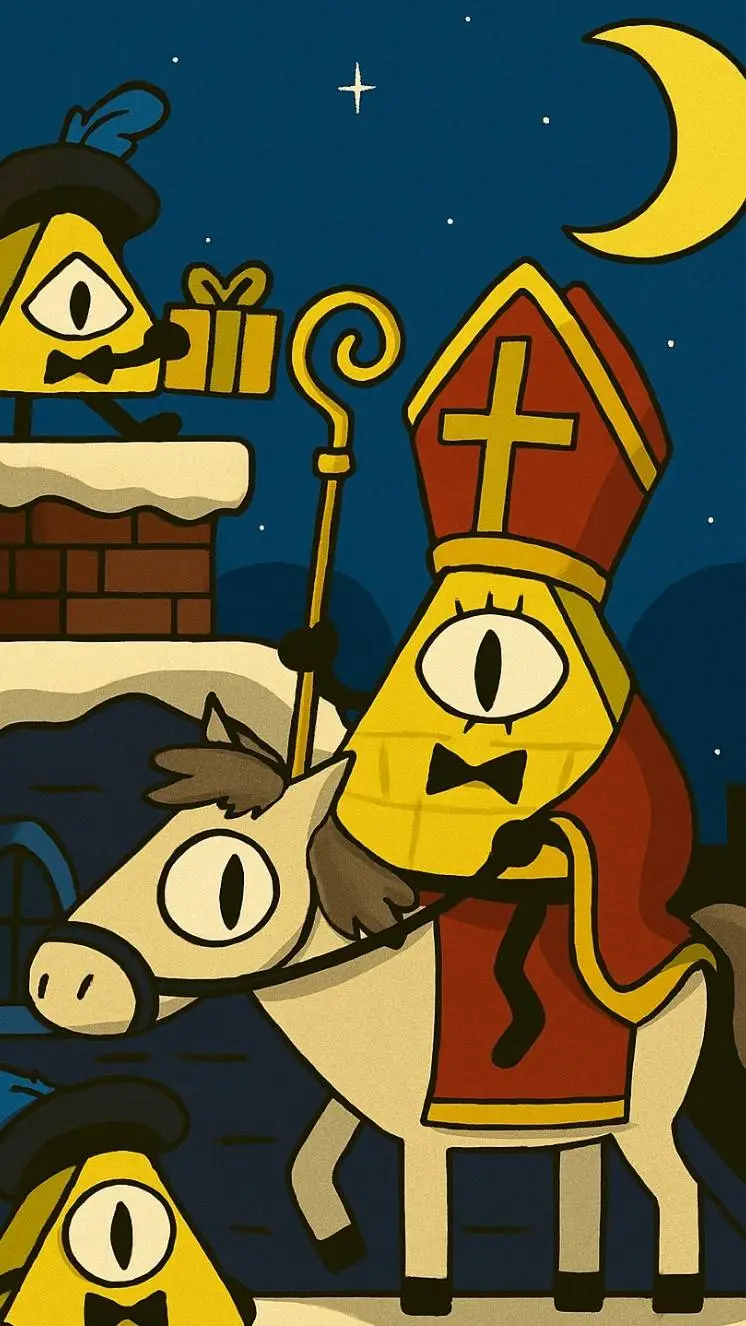 ai character: Sint Cipher op dak background