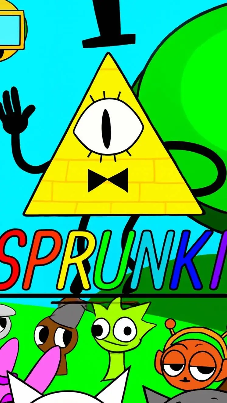 ai character: Bill Cipher Sprunk background