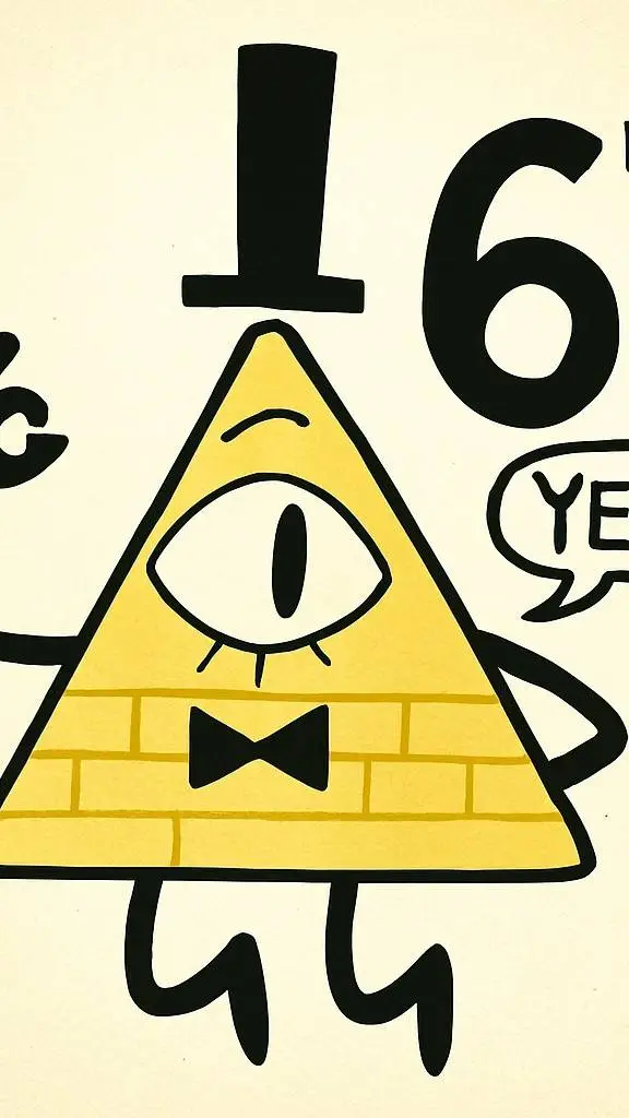 ai character: Bill Cipher 67 background