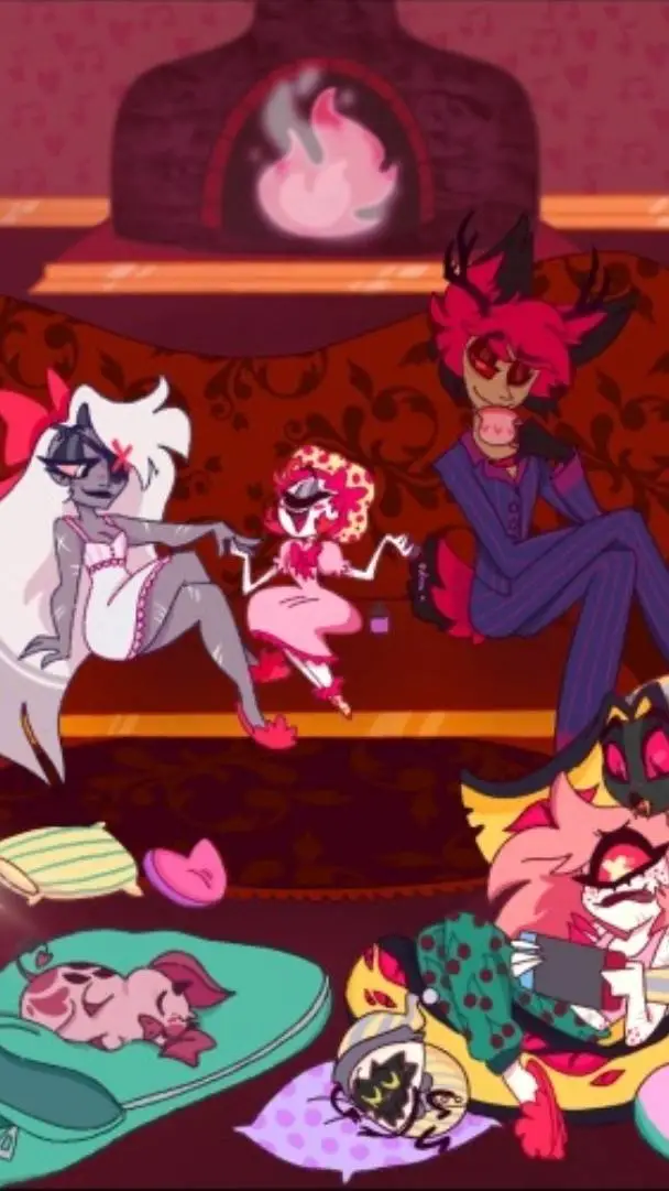 ai character: HH sleepover background