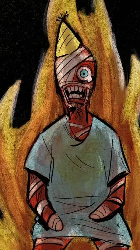 ai character: CURLY background