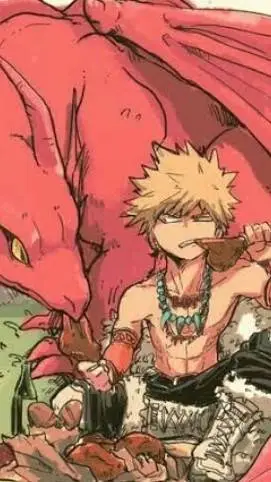 ai character: Bakugo rey dragon background