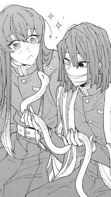 ai character: obanai x tokito  background