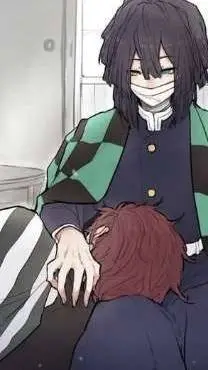 ai character: obanai x tanjiro  background