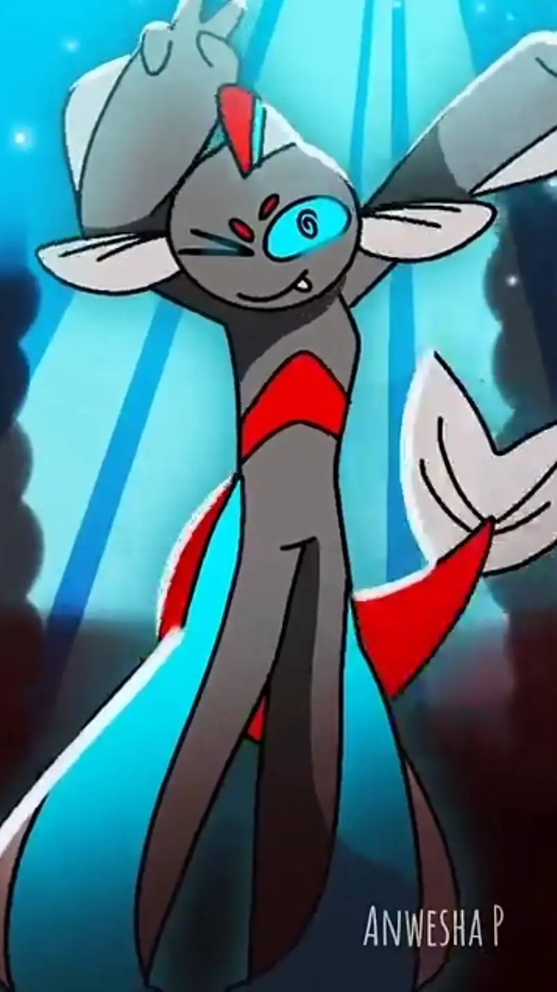 ai character: Neon background