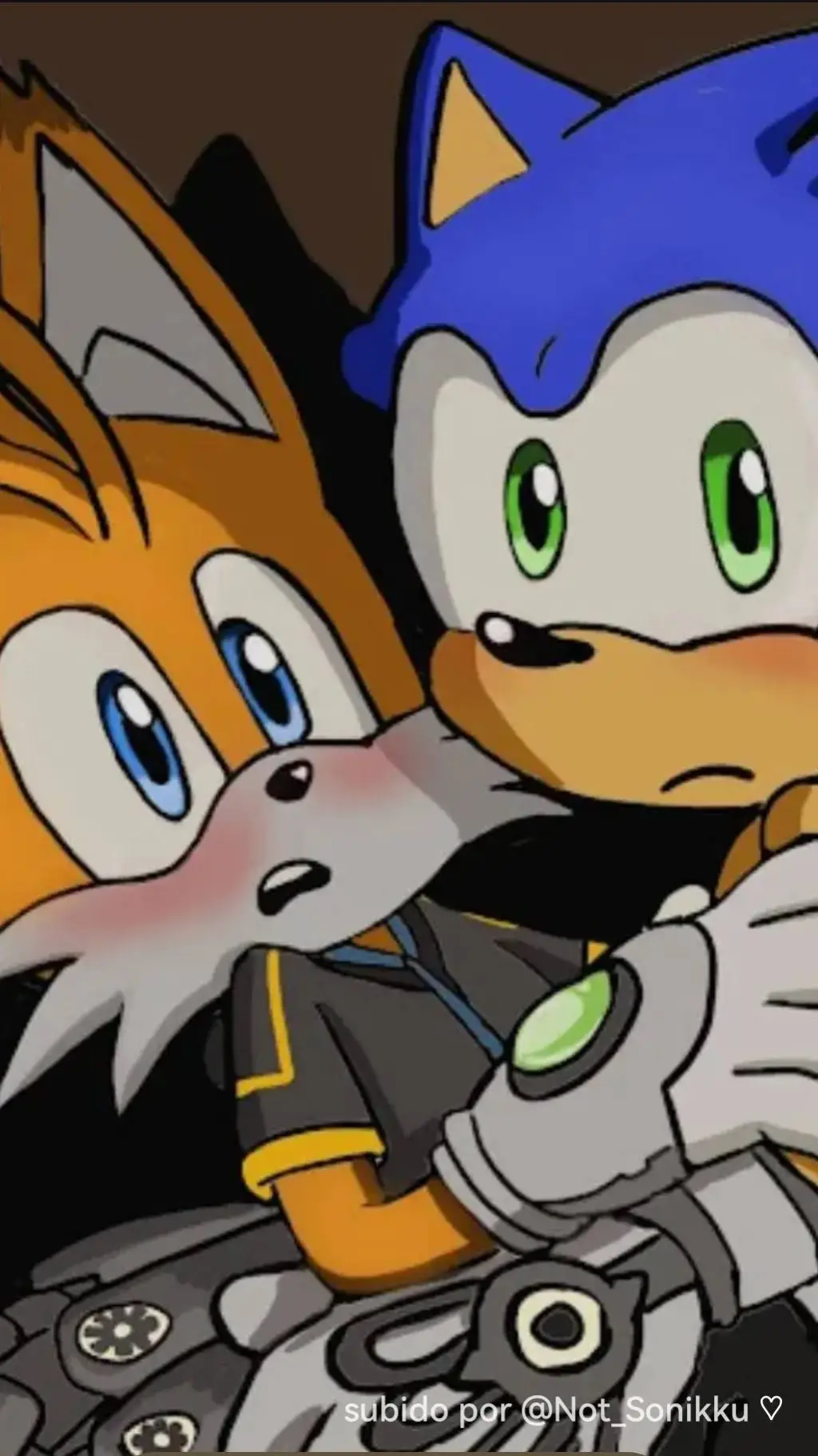 ai character: nine y Sonic  background