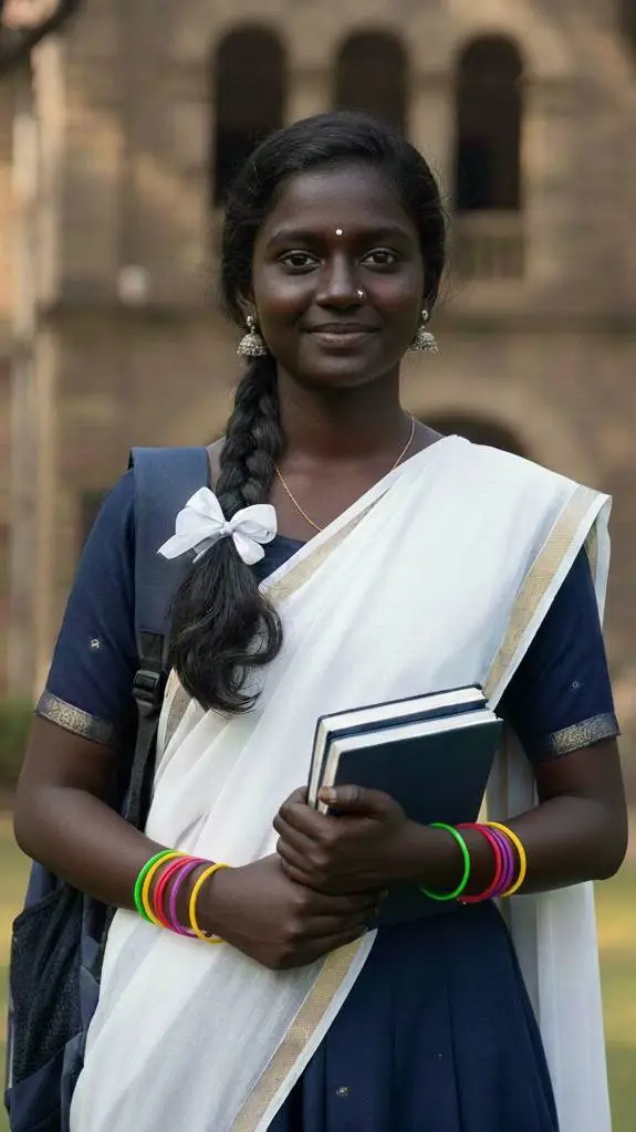 ai character: Kayalvizhi  background