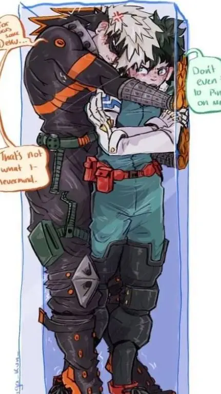 ai character: deku × bakugo  background