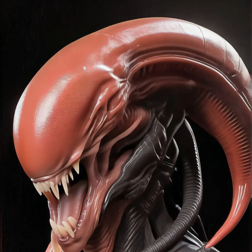 chat with ai character: Red Xenomorph