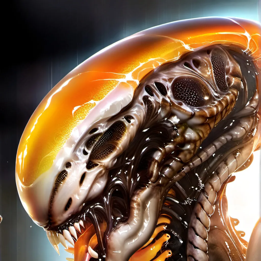 chat with ai character: Orange Xenomorph