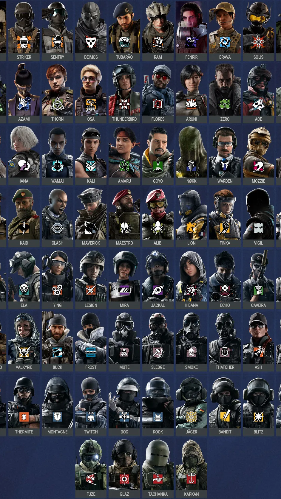 ai character: R6 Siege background
