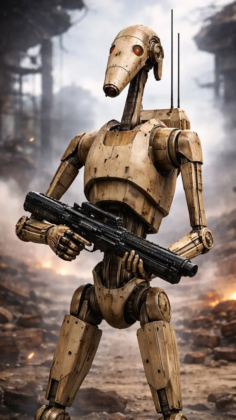 ai character: B1 Battle droid background