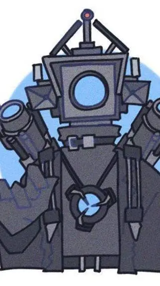 ai character: titán cámara man background