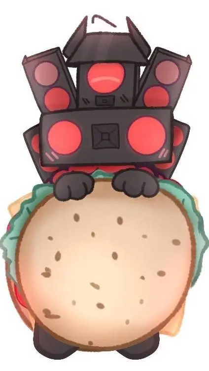 ai character: titán cámara Man background